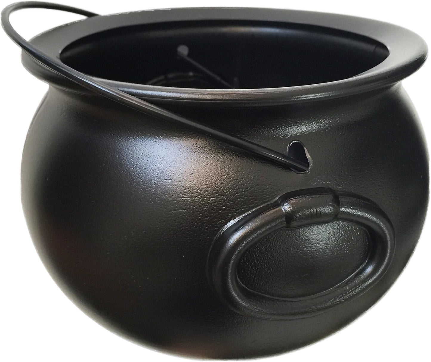 GiftExpress 8" Black Cauldron Bucket – Halloween Candy Bowl, Trick or Treat, St. Patrick's Pot of Gold Decor, Witch Kettle for Party Supplies