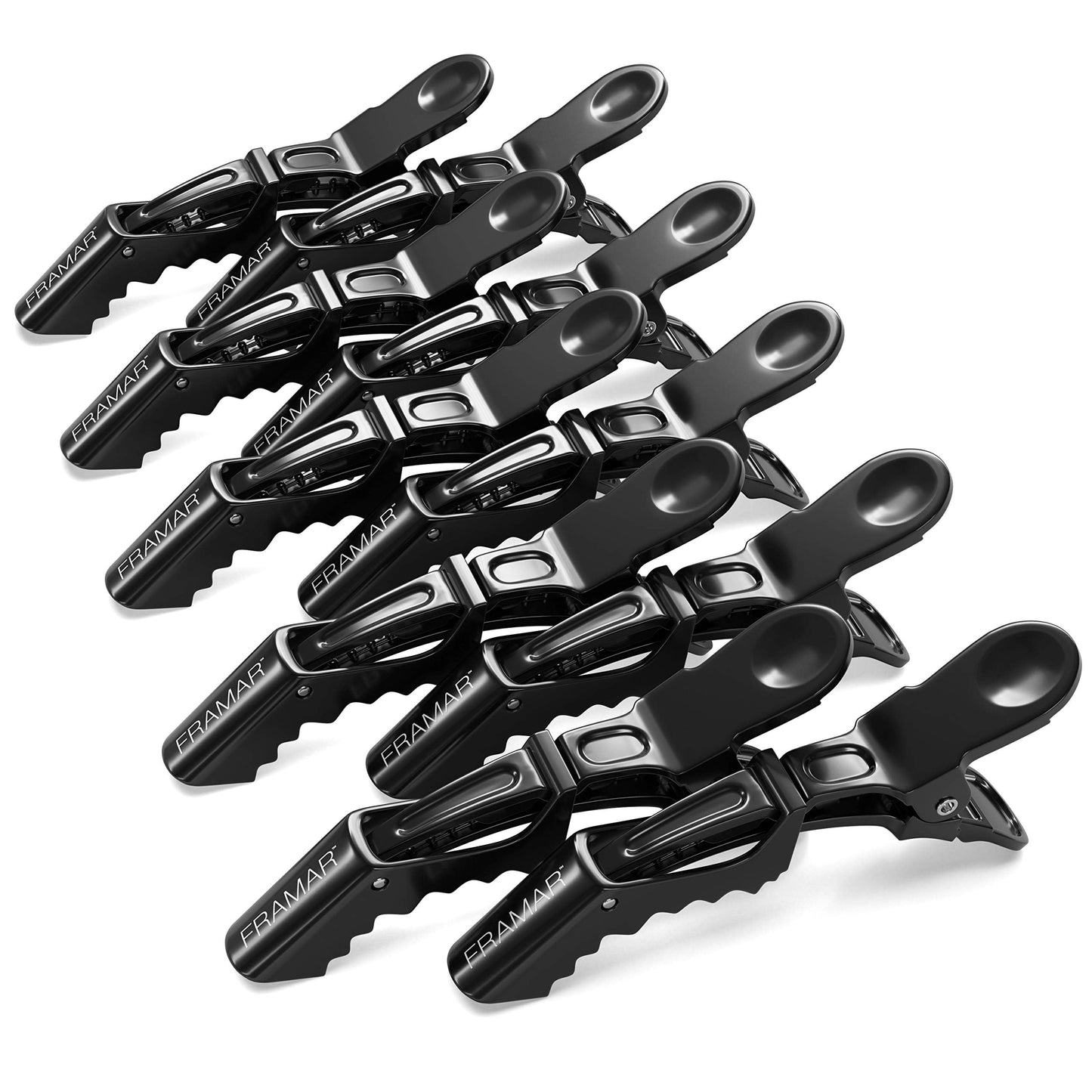 FRAMAR Neutral Alligator Clips For Hair Styling 10 Pack – Professional Alligator Hair Clips For Women, Alligator Clips For Hair, Hair Clip For Women, Cute Hair Clips For Styling, Salon Hair Clips