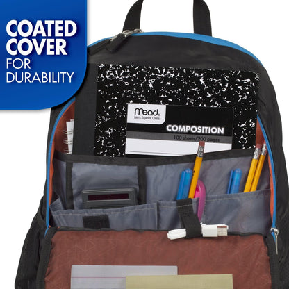 Mead Composition Notebook, 12 Pack, College Ruled Paper, 7-1/2" x 9-3/4", 100 Sheets per Comp Book, Black Marble (72938)