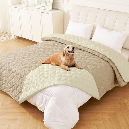 hyha Waterproof Dog Bed Blanket, Soft Pet Blankets, Waterproof Couch Cover for Dogs, Reversible Sofa Covers Washable for Furniture (30x70 Inch, Grey/Dark Grey)