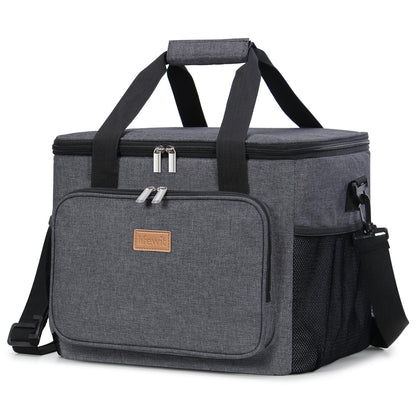 Lifewit Medium Lunch Bag Insulated Lunch Box Soft Cooler Cooling Tote for Adult Men Women, Black 12-Can (9L)