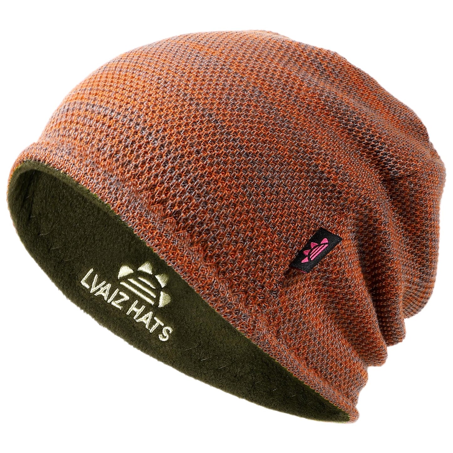 Lvaiz Mens Winter Beanie Hat Warm Fleece Lined Skull Cap for Men Reversible Women Windproof Watch Hat Knit Warm Unisex Beanie