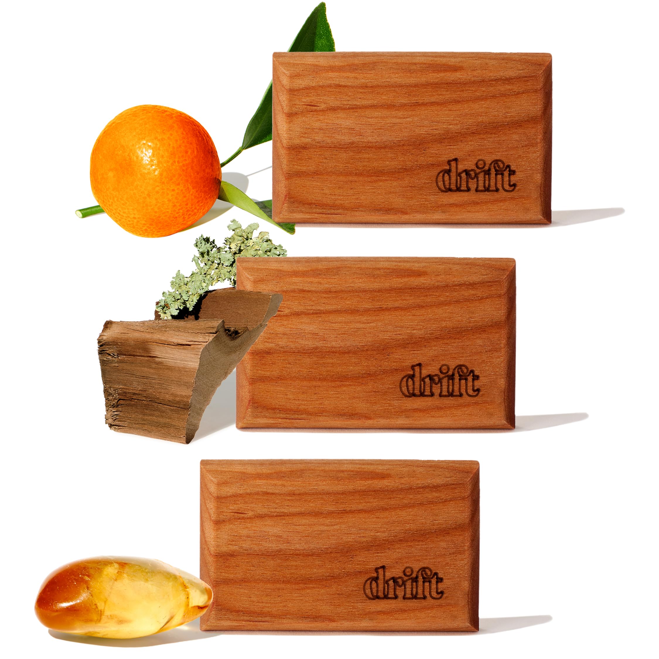Drift Car Air Freshener - Wood Air Freshener - Car Odor Eliminator - Teak Scent Starter Kit