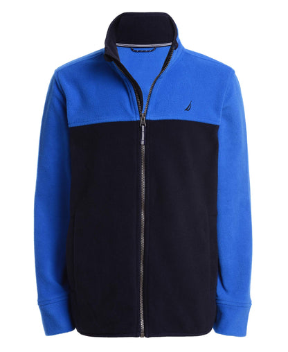 NAUTICA Boys' Full Zip Jacket, Kangaroo Pockets, Made with Lightweight Fleece