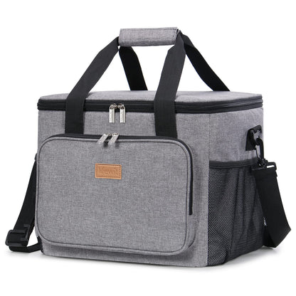 Lifewit Medium Lunch Bag Insulated Lunch Box Soft Cooler Cooling Tote for Adult Men Women, Black 12-Can (9L)