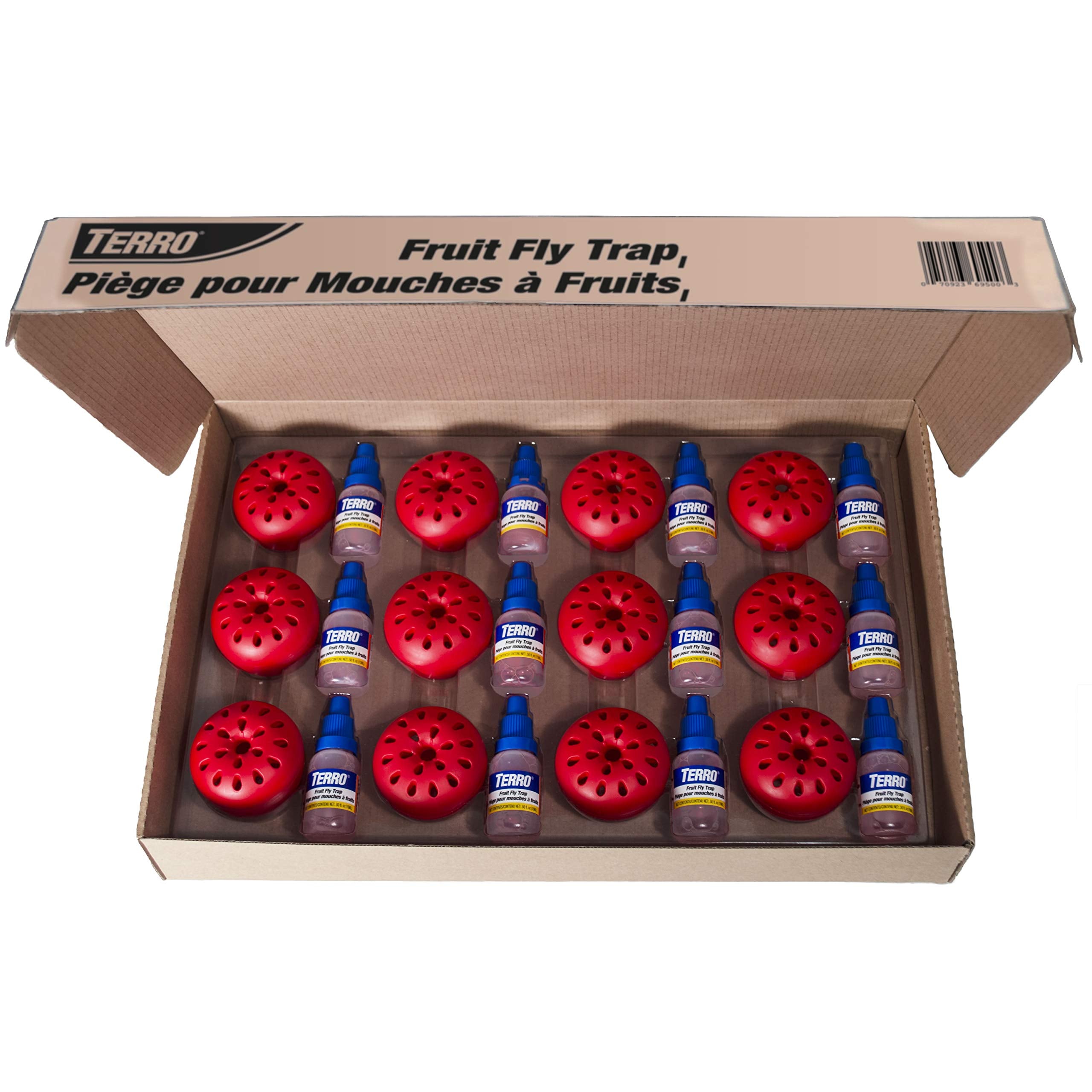 Terro Fruit Fly Traps for Indoors (4 Pack) + 180 Days of Lure Supply
