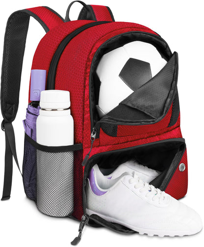 YOREPEK Soccer Backpack,Soccer Bag with Ball Holder, Water resistant Sport Equipment Bags Fit Basketball Volleyball Football