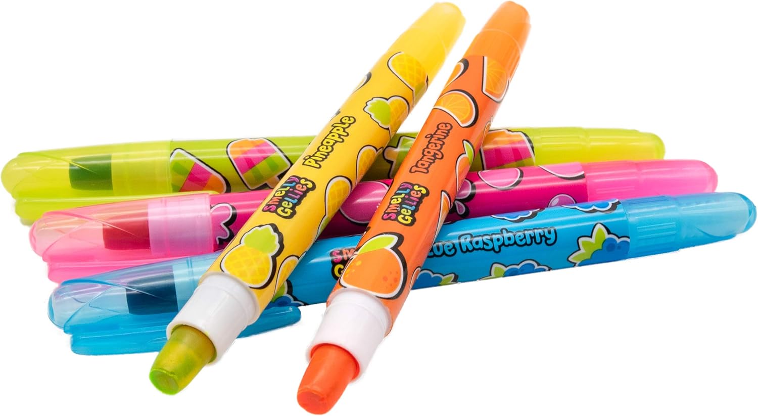 Smelly Gellies - Patented Gourmet Scented Glidewrite Gel Coloring Sticks, Crayons, Highlighters - 5 Count - Gifts for Kids
