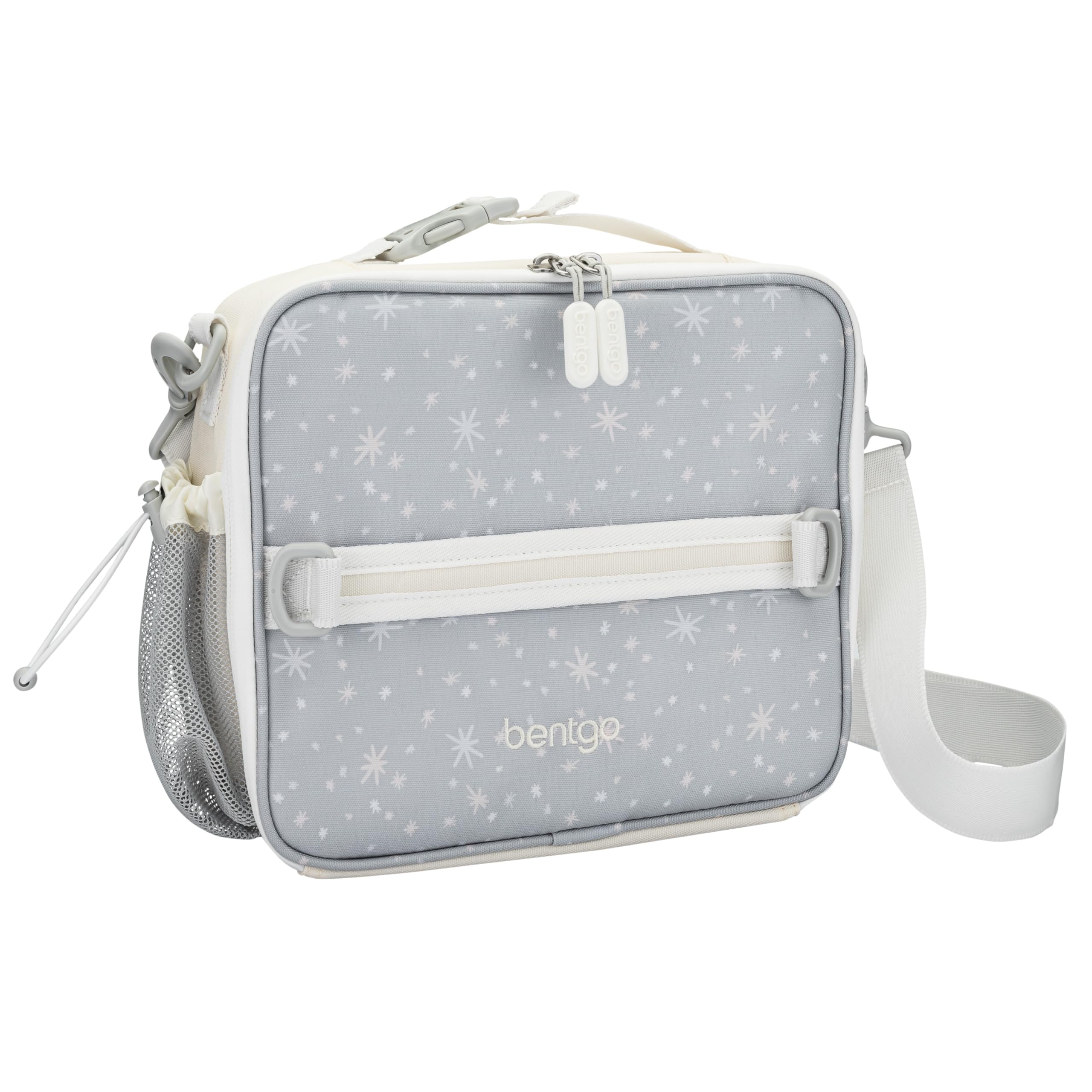 Bentgo Kids Lunch Bag - Double-Insulated, Reusable Lunch Bag for Kids 3+ with Adjustable Strap; Holds Lunch Box/Water Bottle/Snacks; Easy-Clean, Water-Resistant & Pockets (Sports)