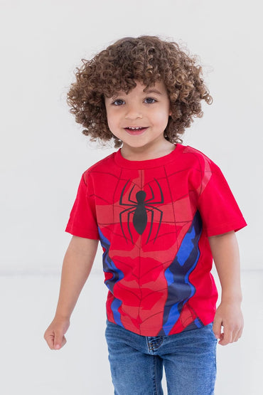Marvel Spider-Man 4 Pack Pullover T-Shirts Toddler to Big Kid