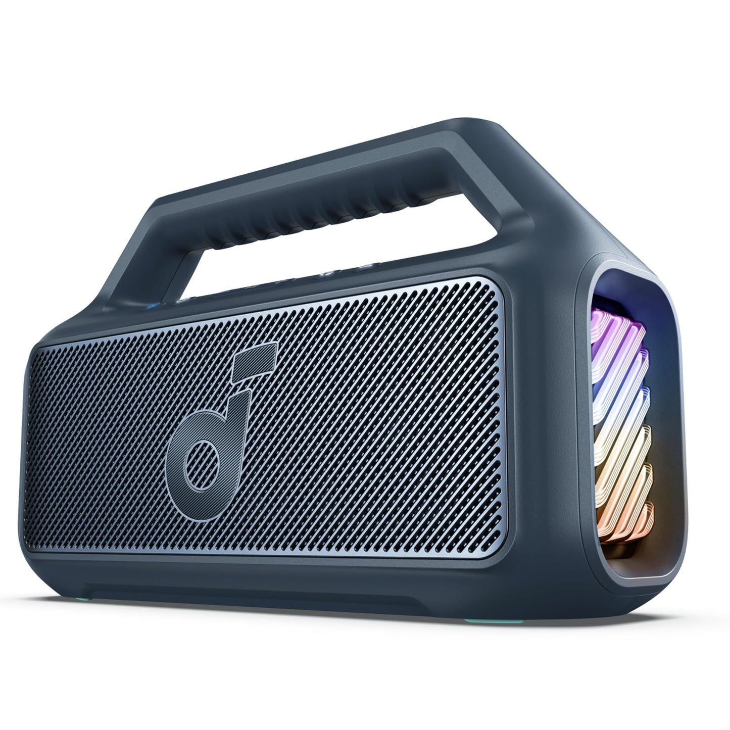 soundcore Boom 2 By Anker, Outdoor Speaker, 80W, Subwoofer, BassUp 2.0, 24H Playtime, IPX7 Waterproof, Floatable, RGB Lights, USB-C, Custom EQ, Bluetooth 5.3, Portable for Camping, Beach, and Backyard