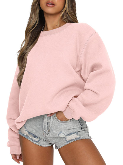 ANRABESS Womens Sweatshirts Crewneck Fleece Oversized Pullover Sweaters Fall Winter Cute Tops Teen Girls Preppy Clothes 2025