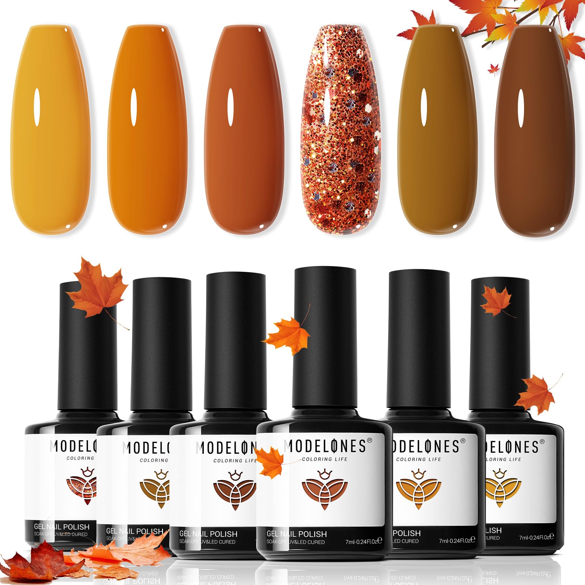 modelones Christmas Gel Nail Polish Set, 6 Colors Cat Eye Red Green Glitter Gold Silver Winter Gel Polish Kit with Magnet Nail Stickers Soak Off Led Nail Art Manicure Salon DIY New Year Holiday Gifts