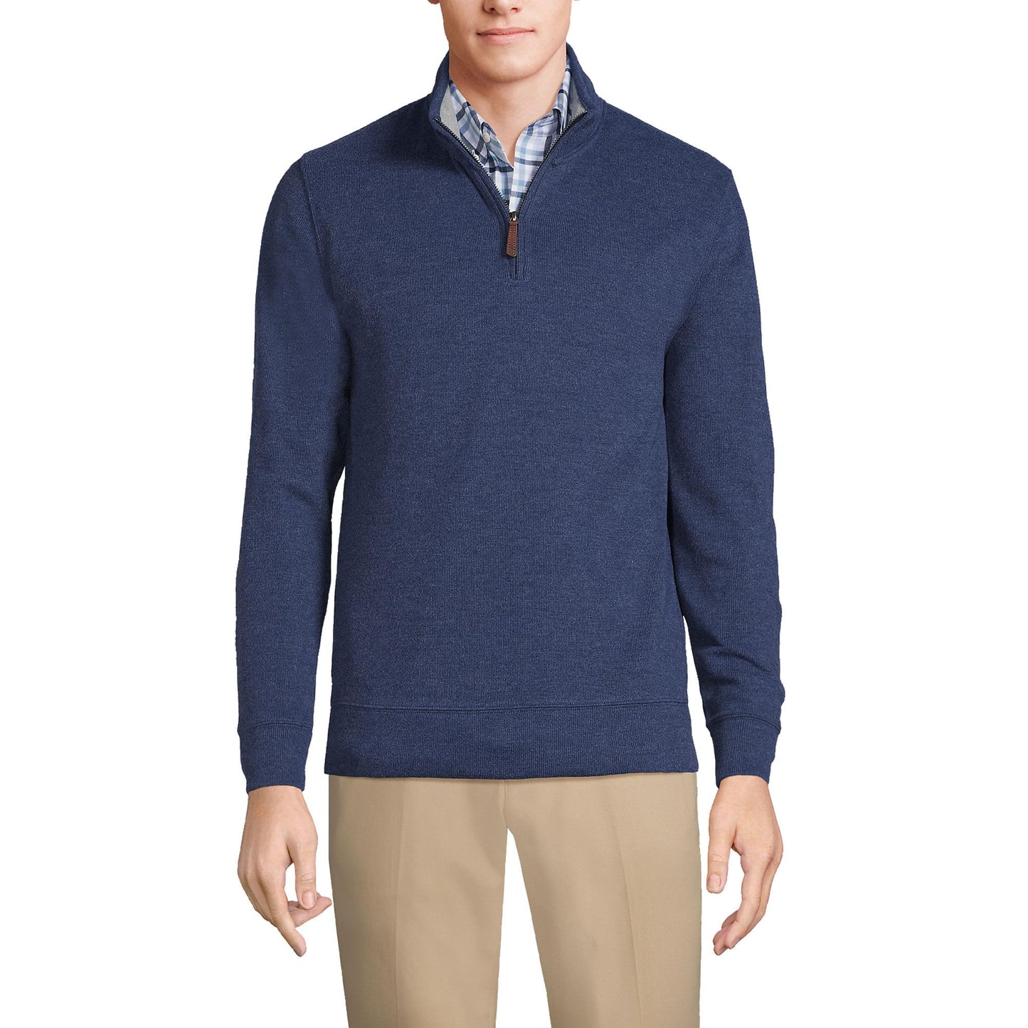 Lands' End Bedford Rib Quarter Zip Sweater