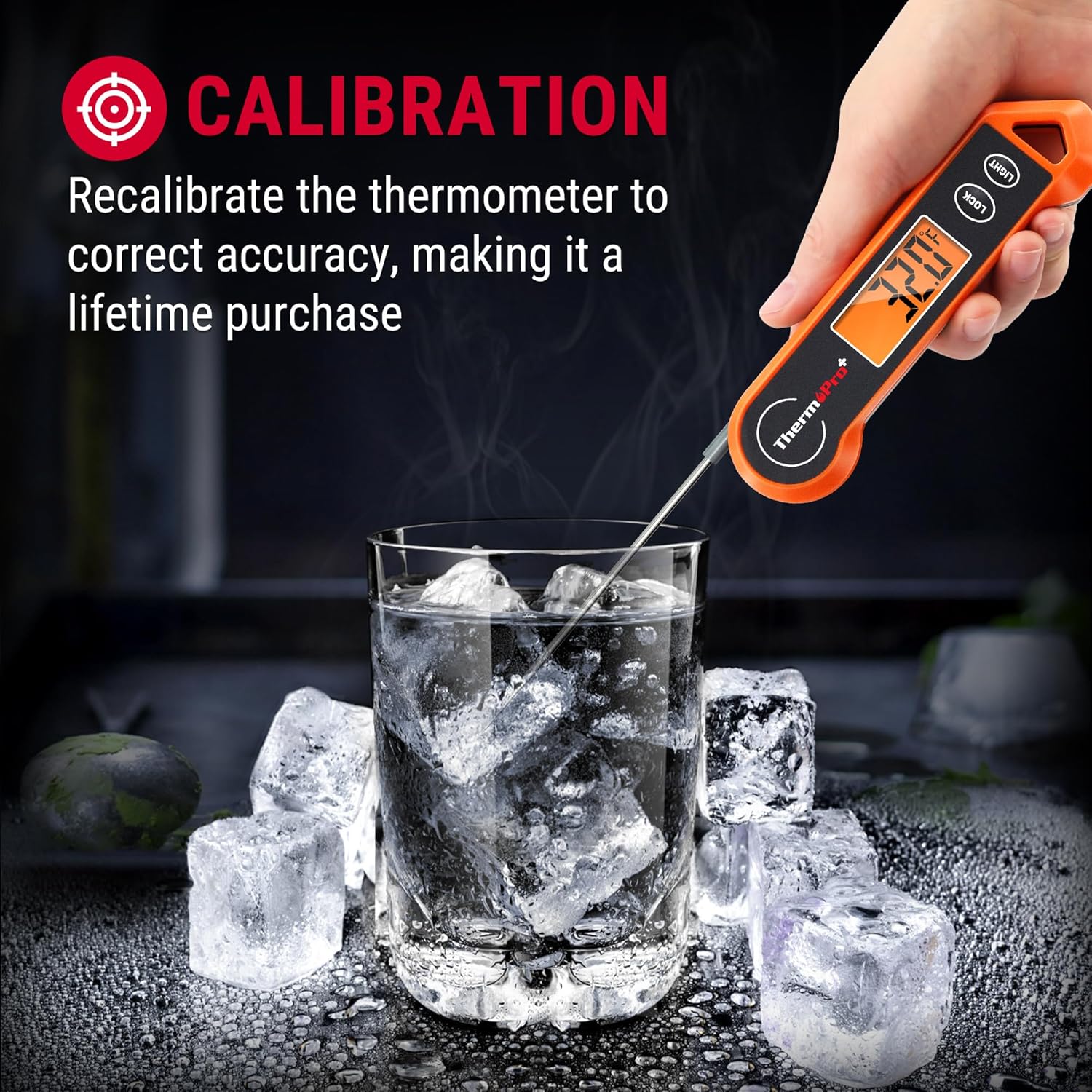 ThermoPro TP19H Digital Meat Thermometer for Cooking with Ambidextrous Backlit and Motion Sensing Kitchen Cooking Food Thermometer for BBQ Grill Smoker Oil Fry Candy Instant Read Thermometer