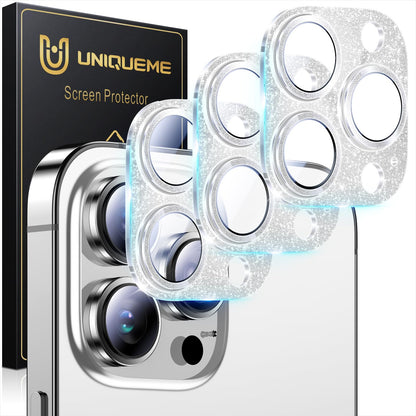 UniqueMe Compatible for 3 Pack iPhone 17 Pro Camera Lens Protector - [Drop Protection] 9H Tempered Glass Camera Cover Screen [Update New Version]【Not for 17 Pro Max】