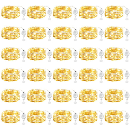 Brightown 14 Pack LED Fairy Lights Battery Operated String Lights, 7ft 20LED Waterproof Silver Wire String Lights, Firefly Starry Moon Lights for Mason Jars DIY Christmas Wedding Party Bedroom