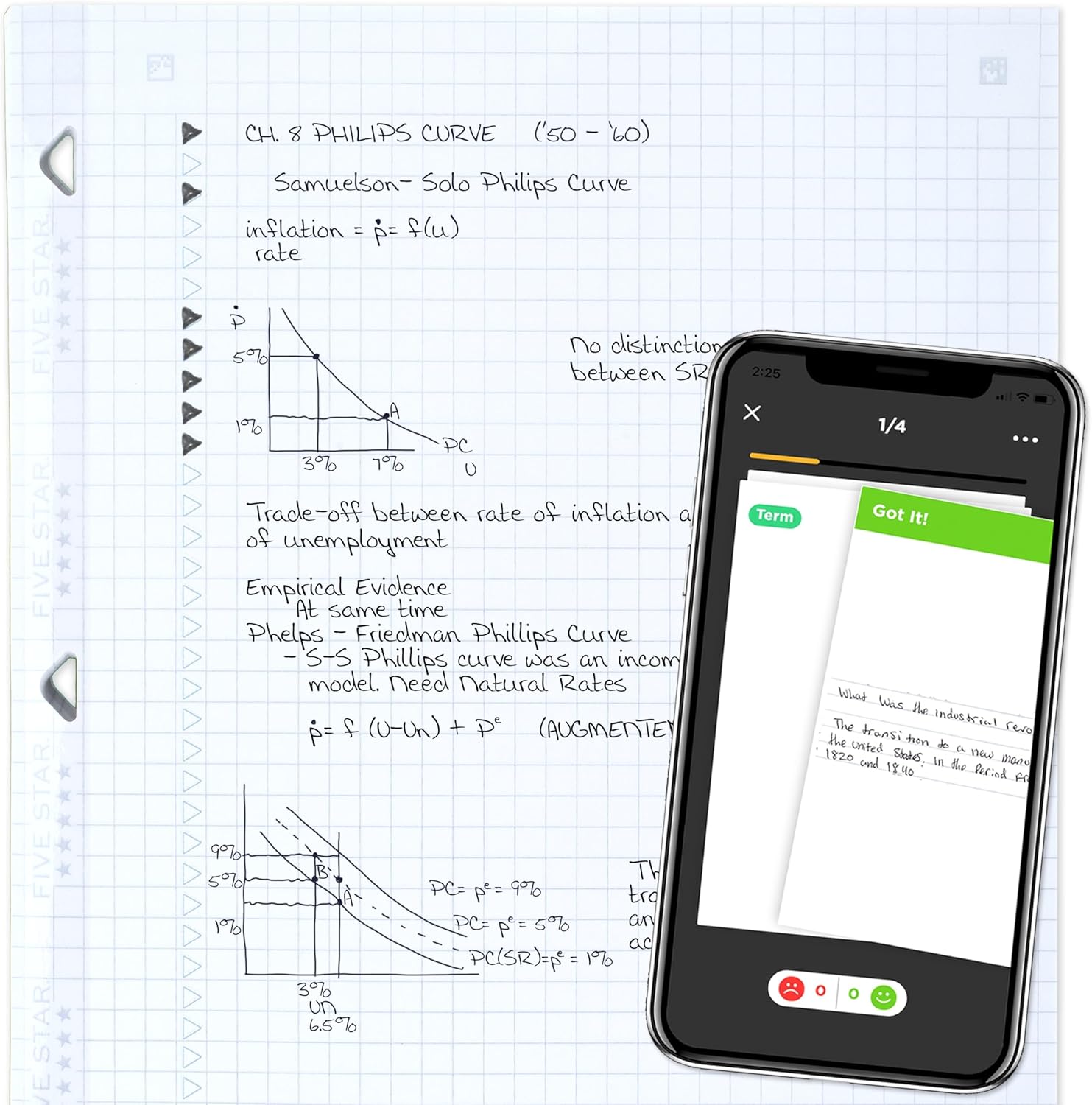 Five Star Loose Leaf Paper + Study App, Graph Ruled Filler Notebook Paper, Reinforced, Fights Ink Bleed, 8-1/2" x 11", 80 Sheets (170122)