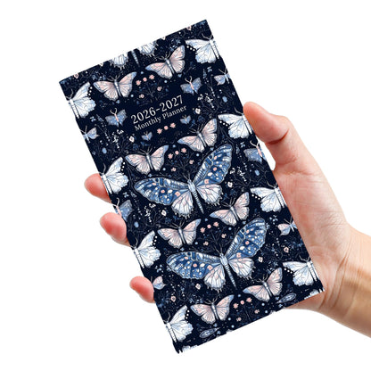 Pocket Calendar 2026-2027 for Purse, Two Year Monthly Planner Pocket Size, Jan 2026 to Dec 2027 Monthly Planner Small Size (6.5" x 3.5") - Wildflowers
