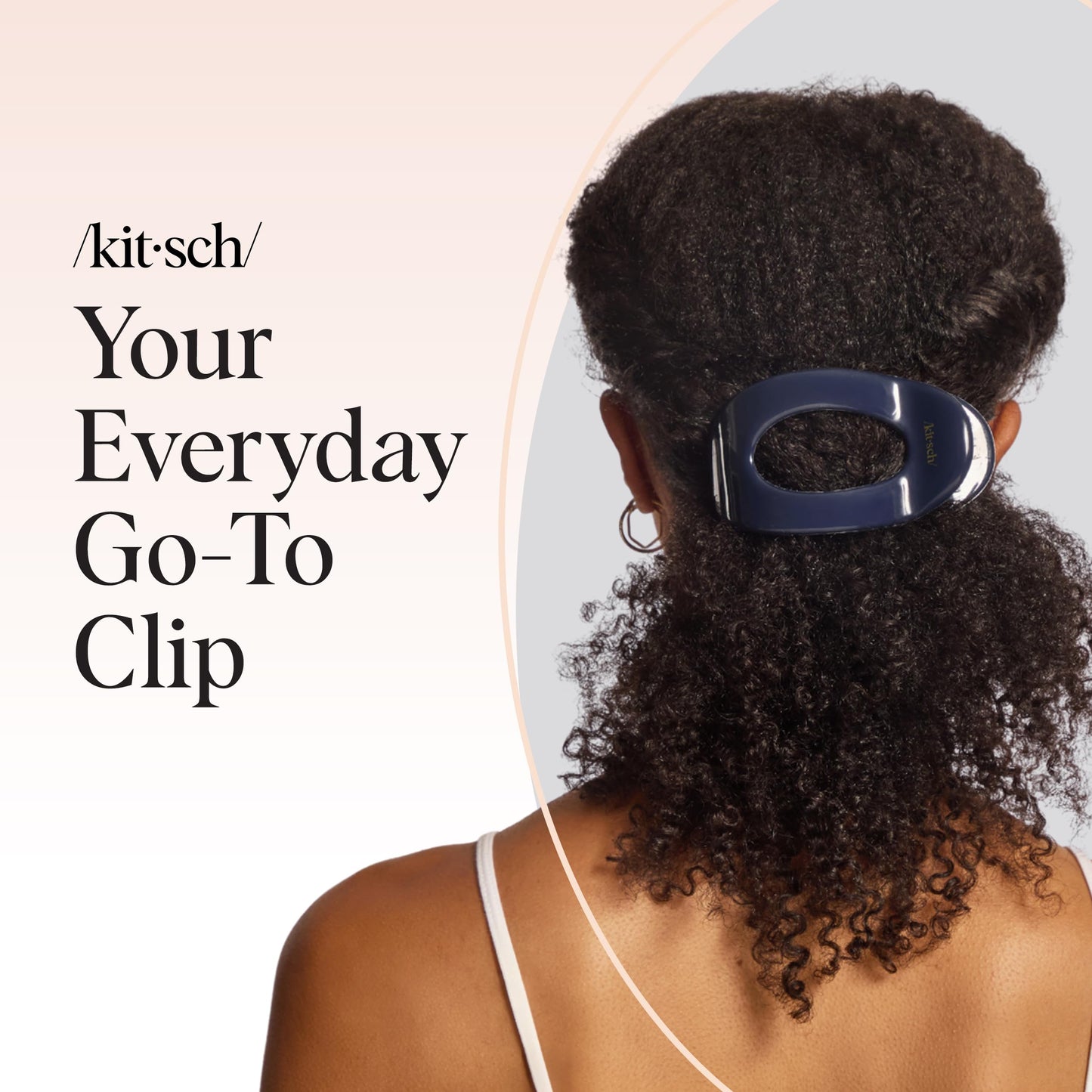 Kitsch Medium Flat Claw Clips for Women - Stylish Flat Hair Clips, Strong Hold for Thick & Fine Hair | Non-Slip for Secure, Comfortable All-Day Wear | Ideal Gifts for Women - Tortoise Design
