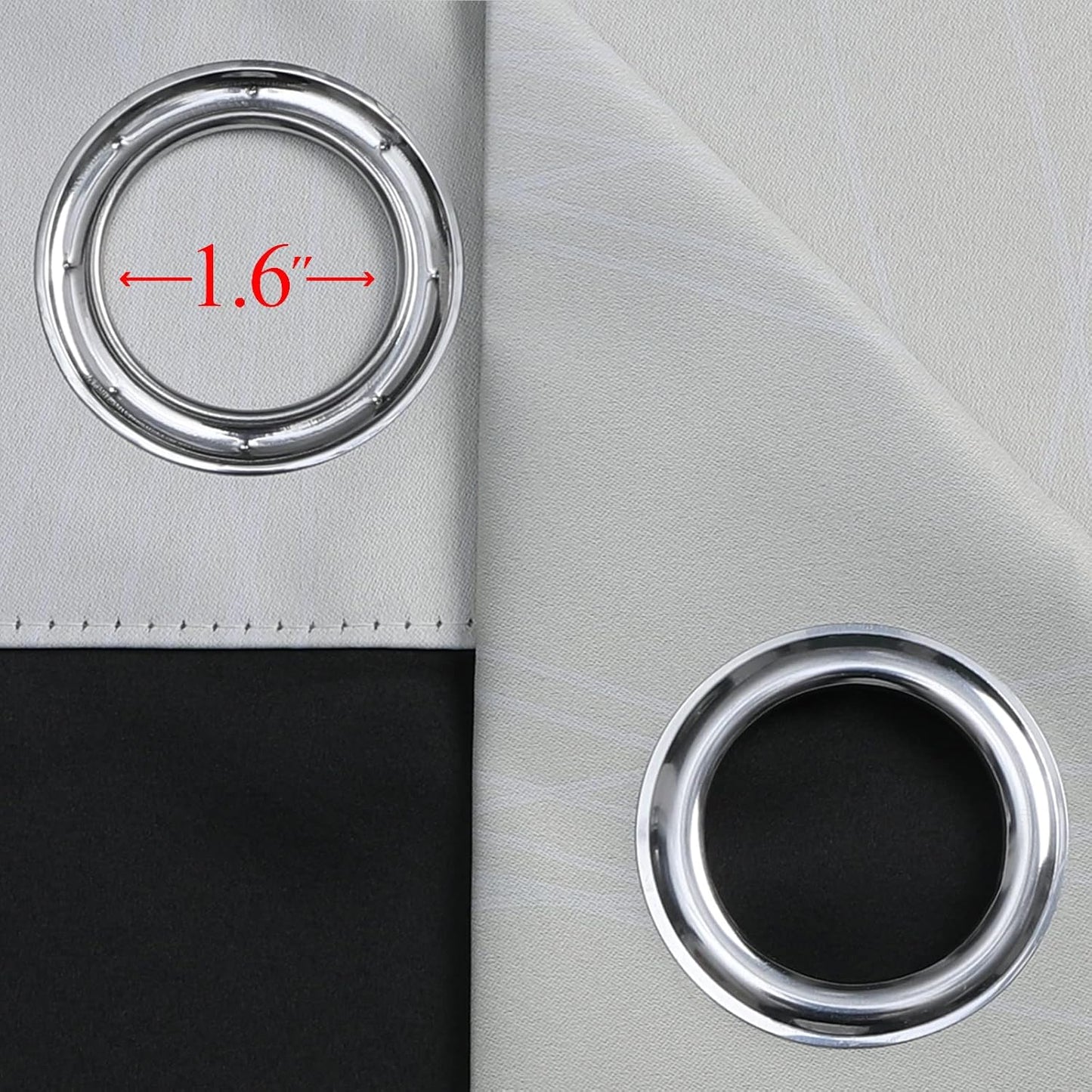 Estelar Textiler Beige and Greyish White Blackout Curtains for Living Room, Full Room Darkening Gradient Drapes for Bedroom, Thermal Insulated Ombre Grommet Curtains for Dining Room,52Wx84L,2 Panels