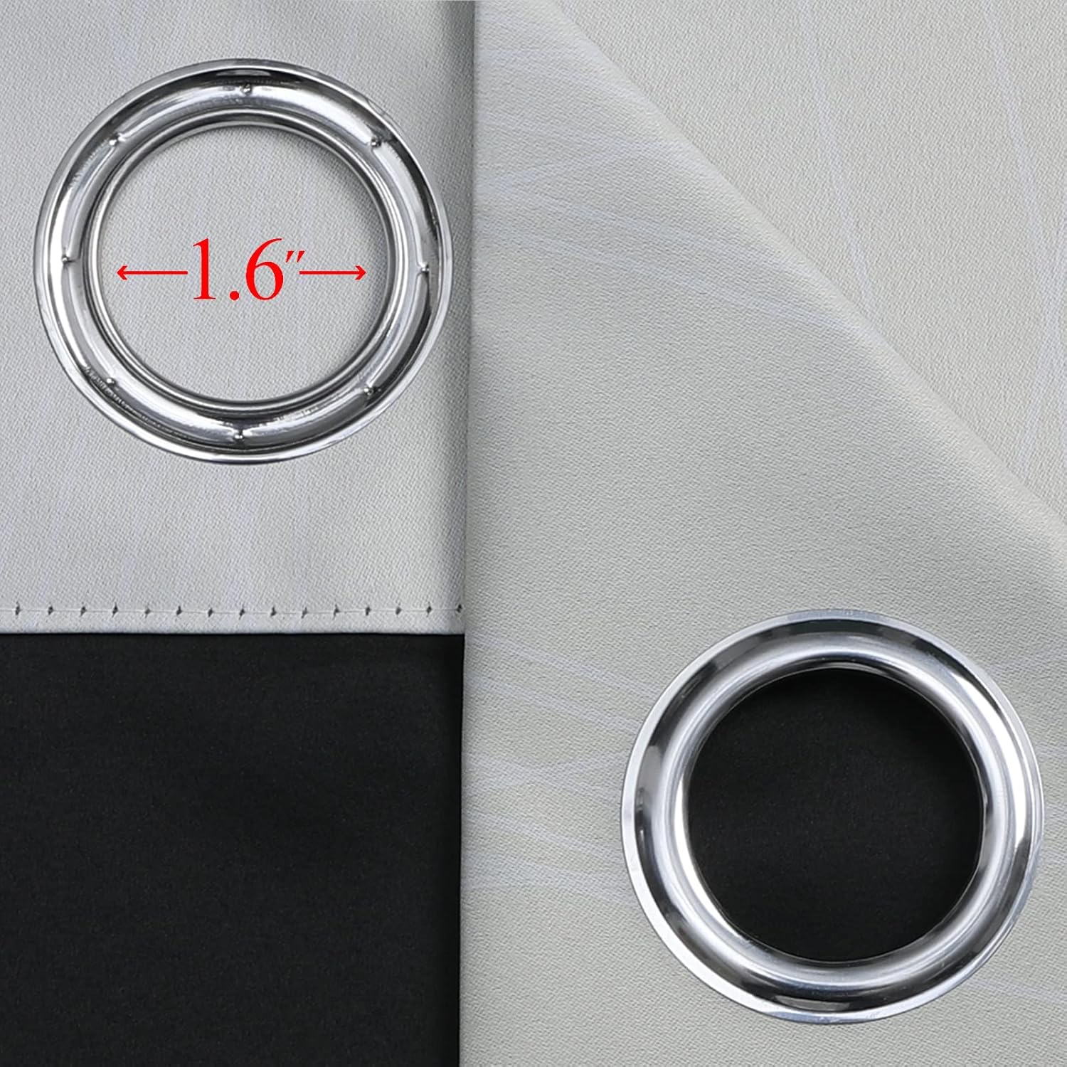 Estelar Textiler Beige and Greyish White Blackout Curtains for Living Room, Full Room Darkening Gradient Drapes for Bedroom, Thermal Insulated Ombre Grommet Curtains for Dining Room,52Wx84L,2 Panels