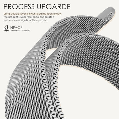 Original Milanese Loop Band Compatible with Apple Watch 38mm 40mm 41mm 42mm 44mm 45mm 46mm 49mm - Women & Men Magnetic Closure Adjustable Metal Strap for iWatch Series 11 10 9 8 7 6 5 4 SE2 3 Ultra2 3