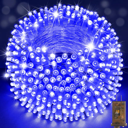 SAUIRS 403FT 1000 LED Christmas Lights Outdoor String Lights with 8 Modes Timer Waterproof Fairy Light Plug in for Outside Indoor Party Xmas Palm Tree Yard Wedding Decorations(Warm White)