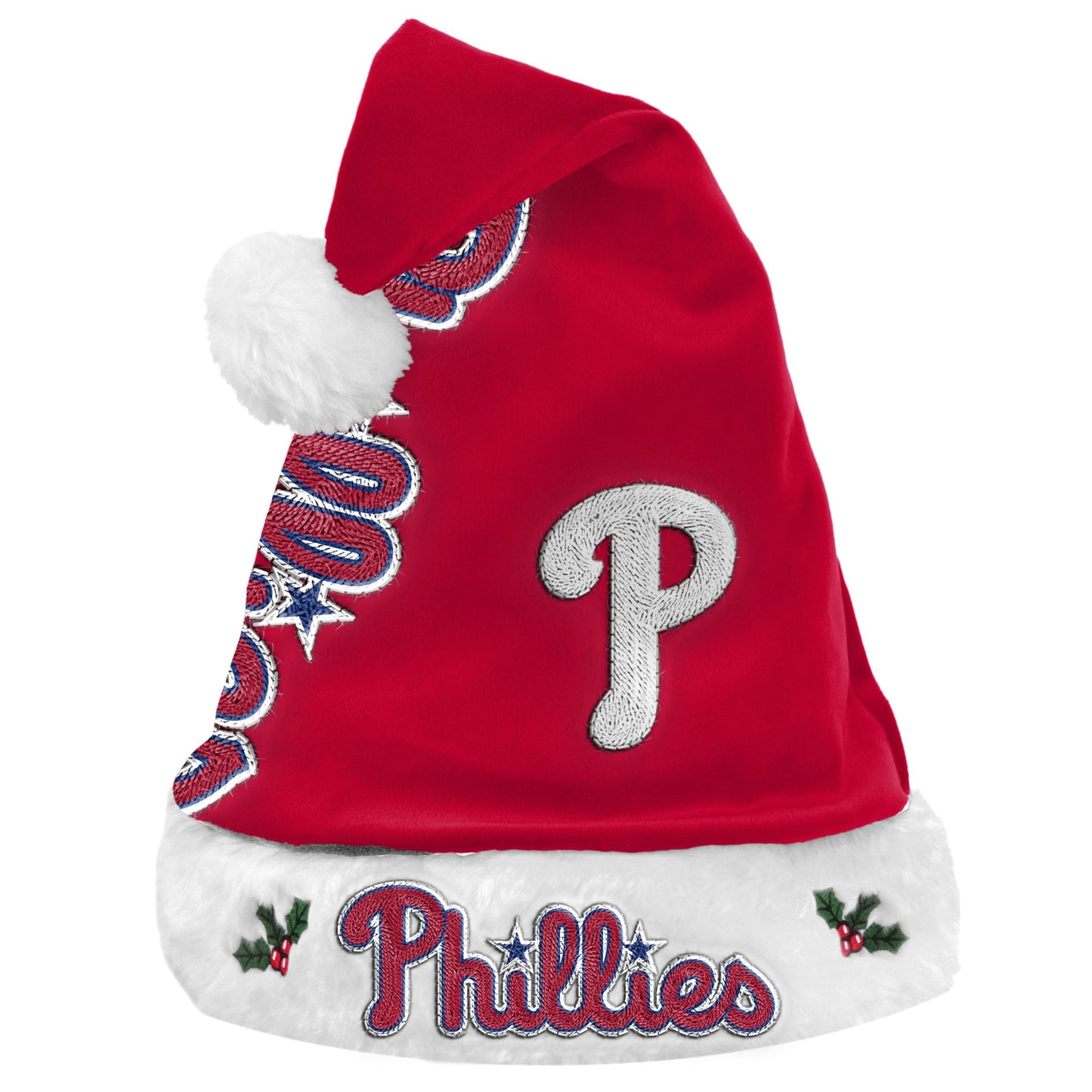 FOCO MLB Adult Official Primary Logo Wordmark Holiday Christmas Santa Hat