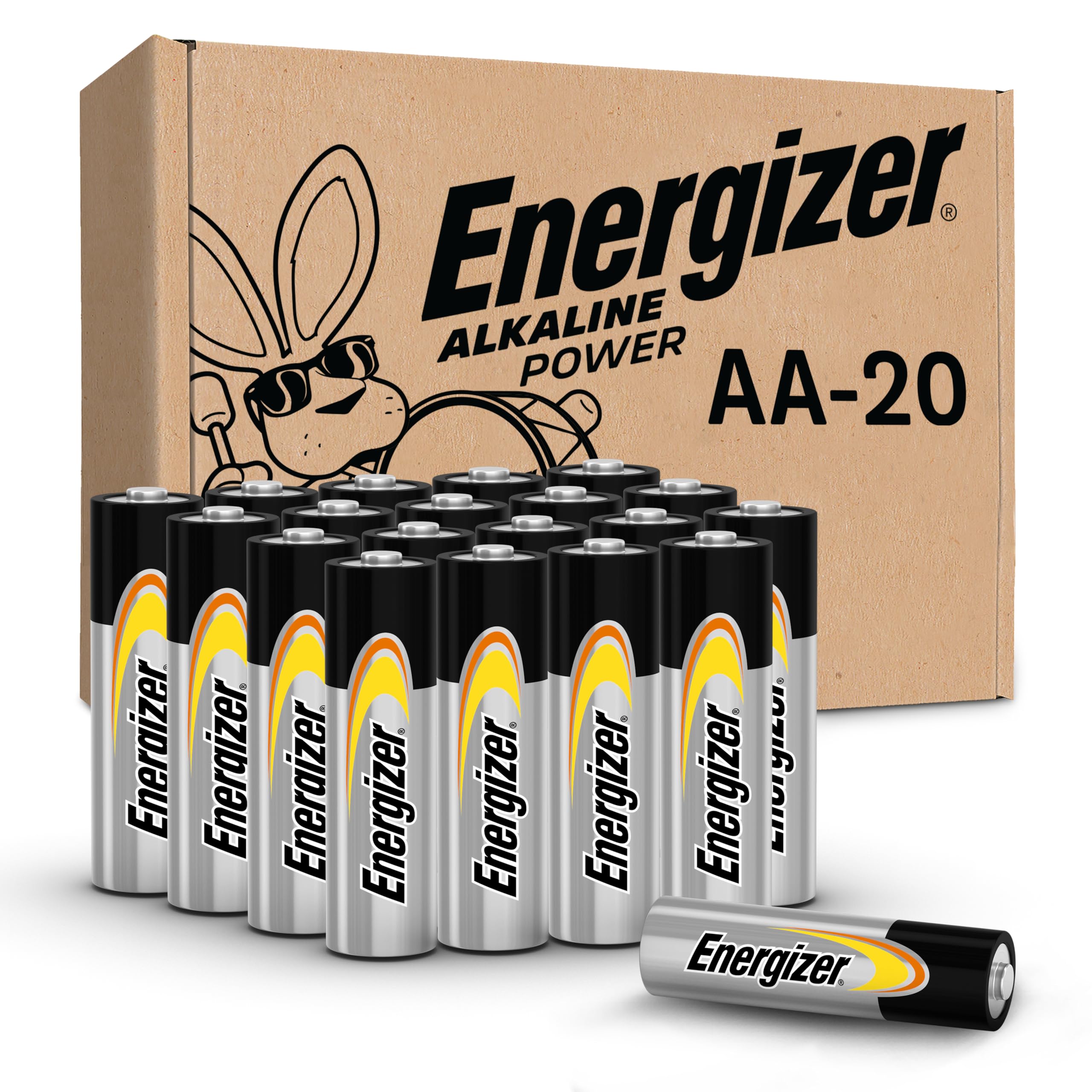 Energizer AA Batteries Alkaline Power, 32 Count Alkaline Double A Battery Pack