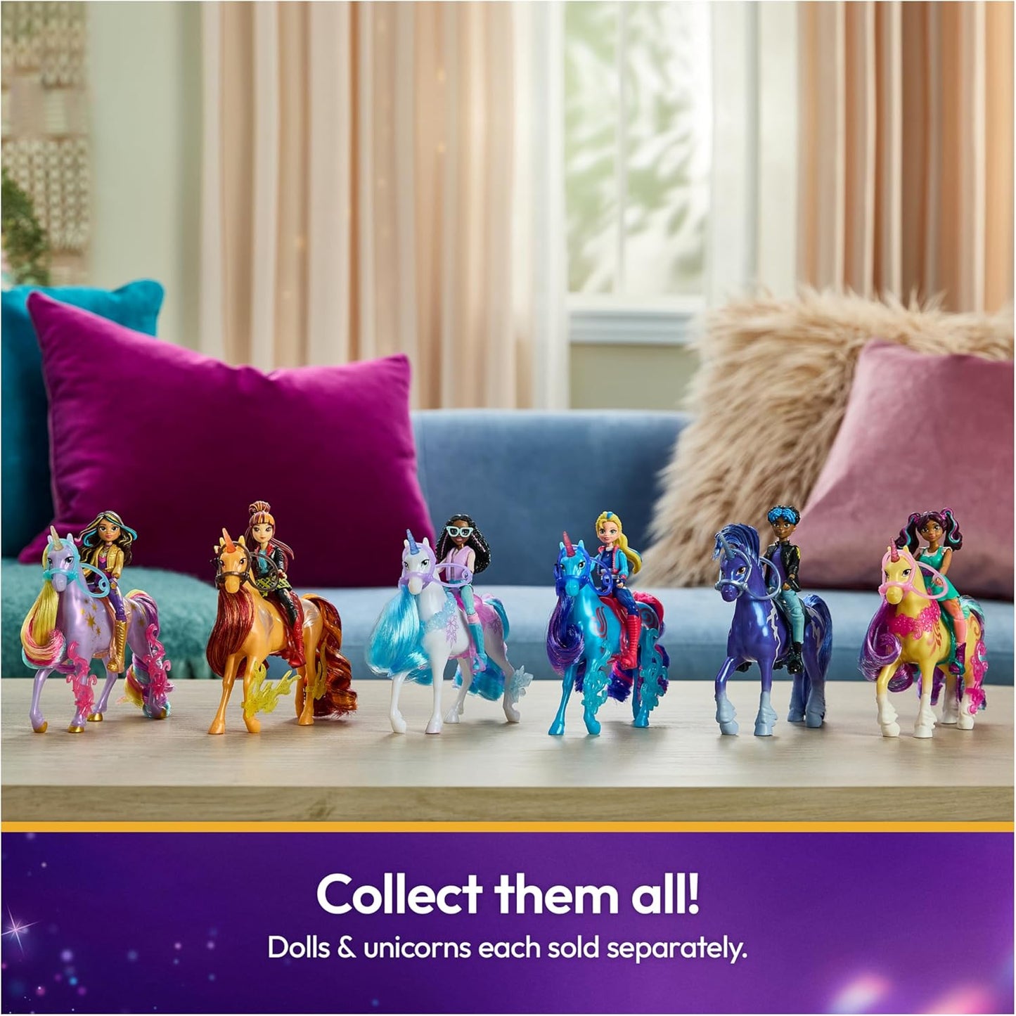 Unicorn Academy, Starglow Fountain & Stable Playset with Wildstar, Lights & Sounds, 24 Accessories, Dolls & Unicorn Toys, Gifts for Girls Ages 4 and up