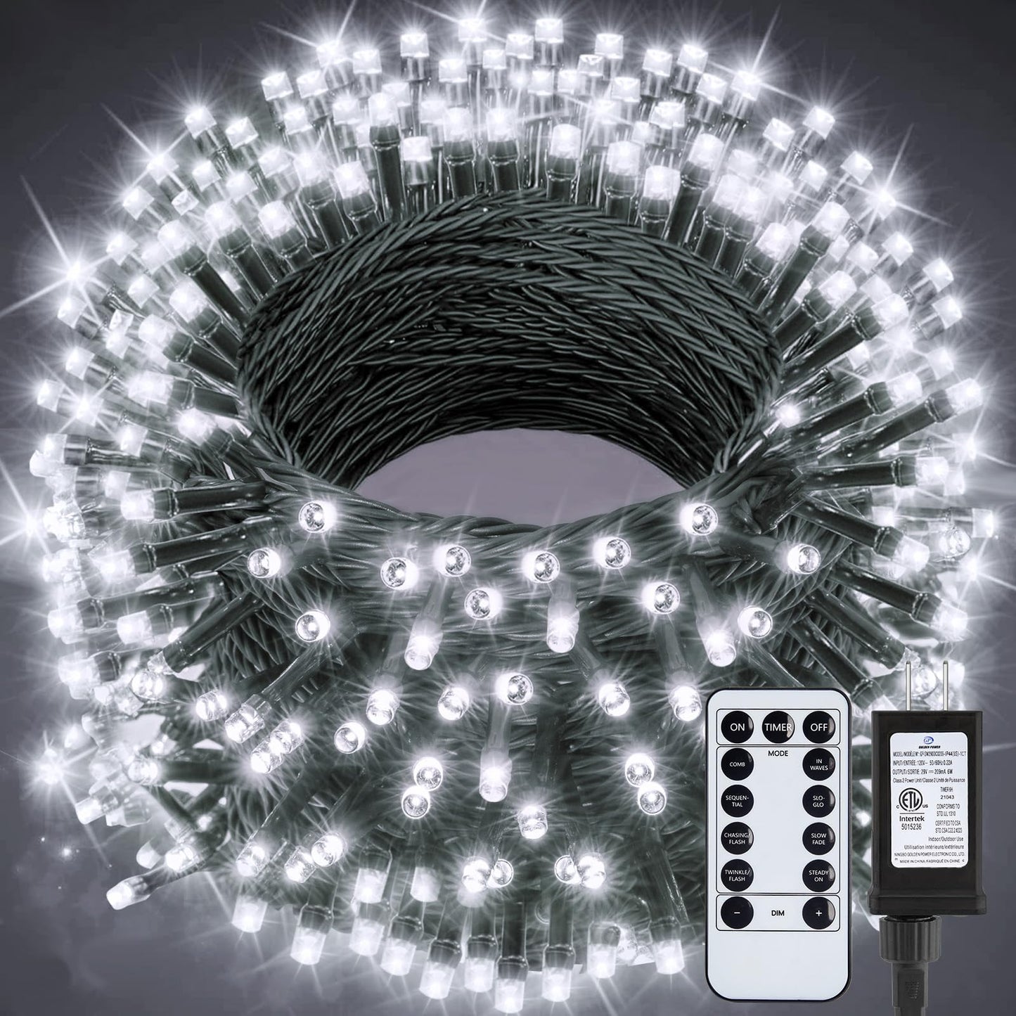 66FT 200 LED Christmas Tree Lights, Twinkle Fairy Lights String with 8 Flashing Modes String Lights for Indoor Bedroom Outdoor Christmas Trees Garland Wreath Holiday Decorations, Warm White