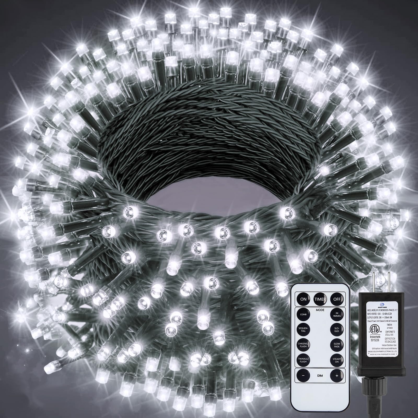 66FT 200 LED Christmas Tree Lights, Twinkle Fairy Lights String with 8 Flashing Modes String Lights for Indoor Bedroom Outdoor Christmas Trees Garland Wreath Holiday Decorations, Warm White