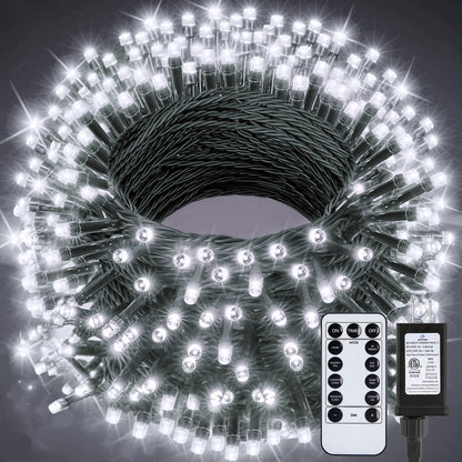 66FT 200 LED Christmas Tree Lights, Twinkle Fairy Lights String with 8 Flashing Modes String Lights for Indoor Bedroom Outdoor Christmas Trees Garland Wreath Holiday Decorations, Warm White