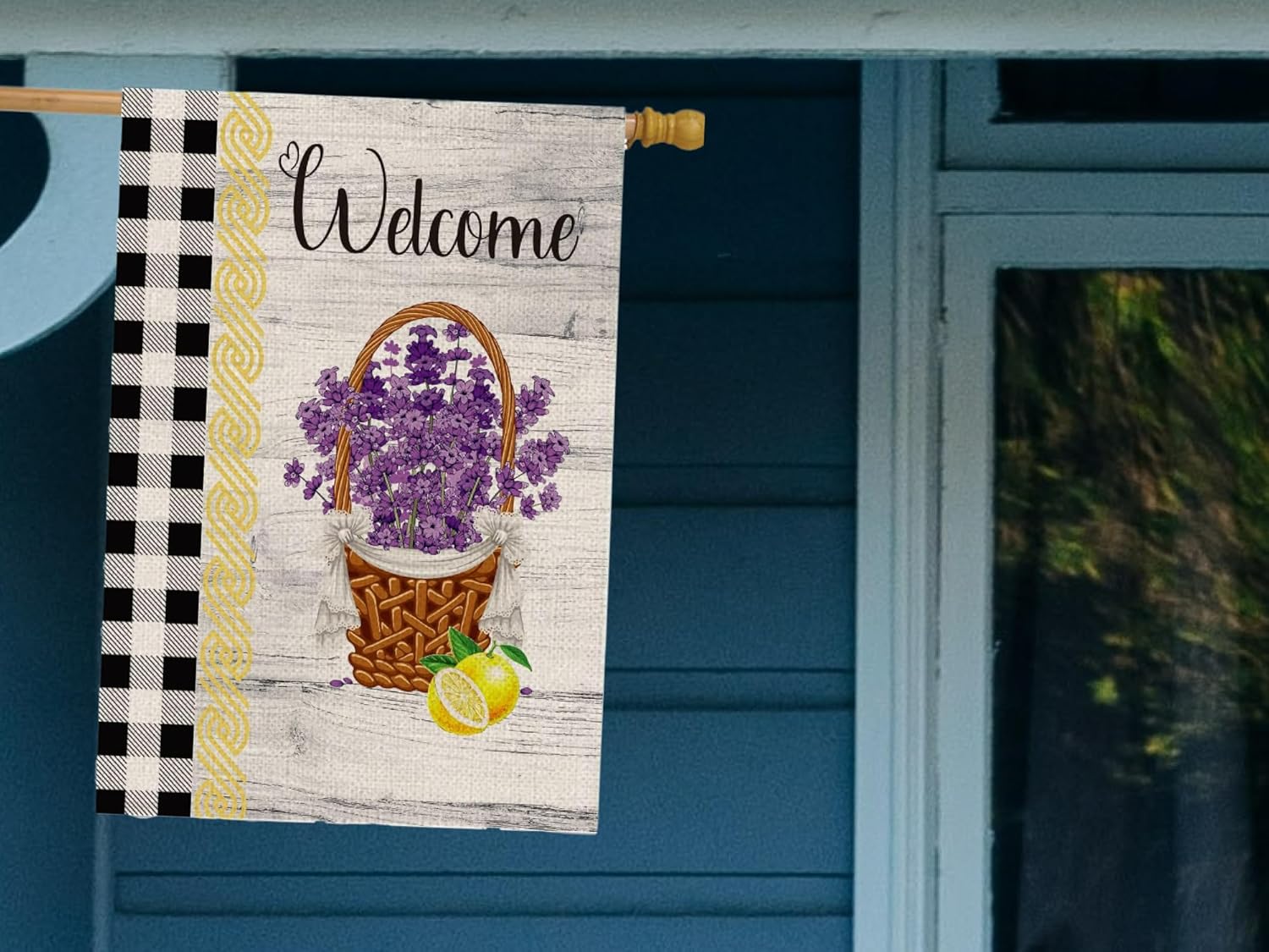 28x40 Inch Double Sided Spring Garden Flag - Seasonal Large Outdoor Yard Flags of Burlap - Welcome Spring Holiday Flags for Outdoors - Outside Decorative Banners for Yard - Welcome Flower Flag