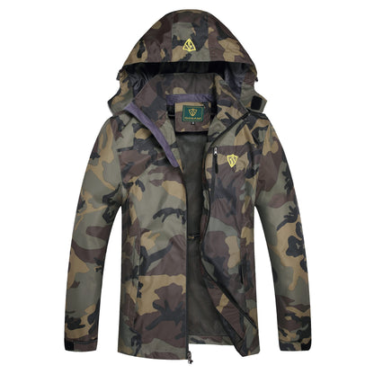 GIISAM Mens Windproof Jacket Waterproof Lightweight Mountain Sport Jacket for Men Hooded Windbreaker Raincoat