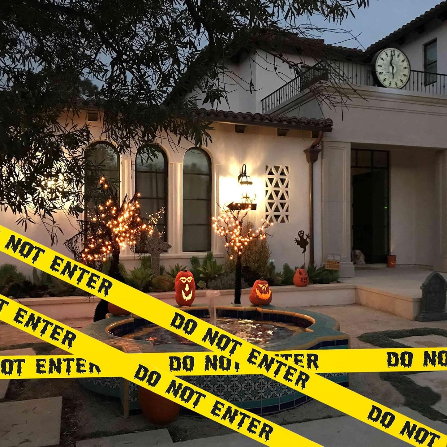 1.9inch x 82Feet Halloween Decorations Caution Tape Roll Halloween Caution Tape Halloween Tape Scary Warning Tape for Halloween Party Decorations Indoor Outdoor