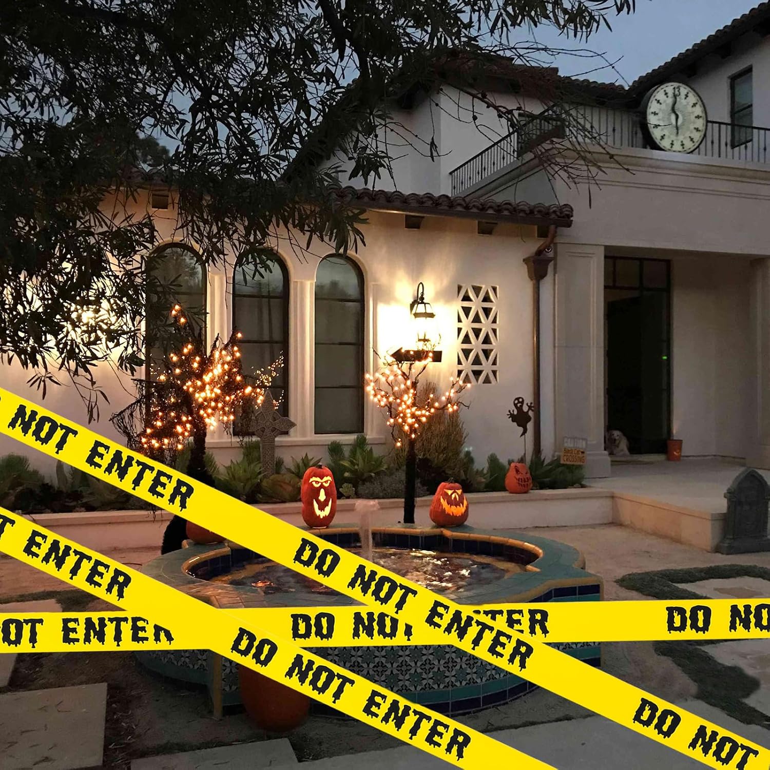 1.9inch x 82Feet Halloween Decorations Caution Tape Roll Halloween Caution Tape Halloween Tape Scary Warning Tape for Halloween Party Decorations Indoor Outdoor