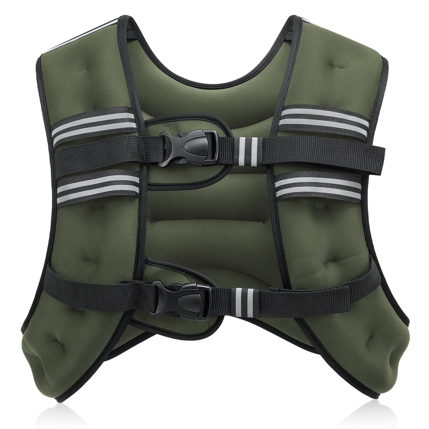 ZELUS Weighted Vest, 6lb/8lb/12lb/16lb/20lb/25lb/30lb Weight Vest with Reflective Stripe for Workout, Strength Training, Running, Fitness, Muscle Building, Weight Loss, Weightlifting