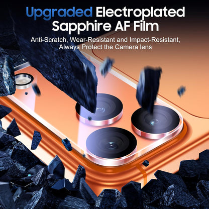 UniqueMe Compatible for 3 Pack iPhone 17 Pro Camera Lens Protector - [Drop Protection] 9H Tempered Glass Camera Cover Screen [Update New Version]【Not for 17 Pro Max】