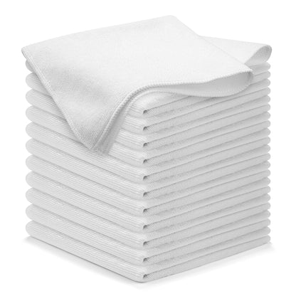 USANOOKS Microfiber Cleaning Cloth Grey - 12 Pcs (12.5"x12.5") - High Performance - 1200 Washes, Ultra Absorbent Microfiber Towel Weave Grime & Liquid for Streak-Free Mirror Shine - Car Washing Cloth