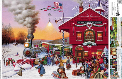Buffalo Games – Charles Wysocki - Whistle Stop Christmas- 1000 Piece Holiday Jigsaw Puzzle - Festive Puzzles for Adults – Precision-Cut Pieces, Winter Artwork, Hours of Relaxing Fun