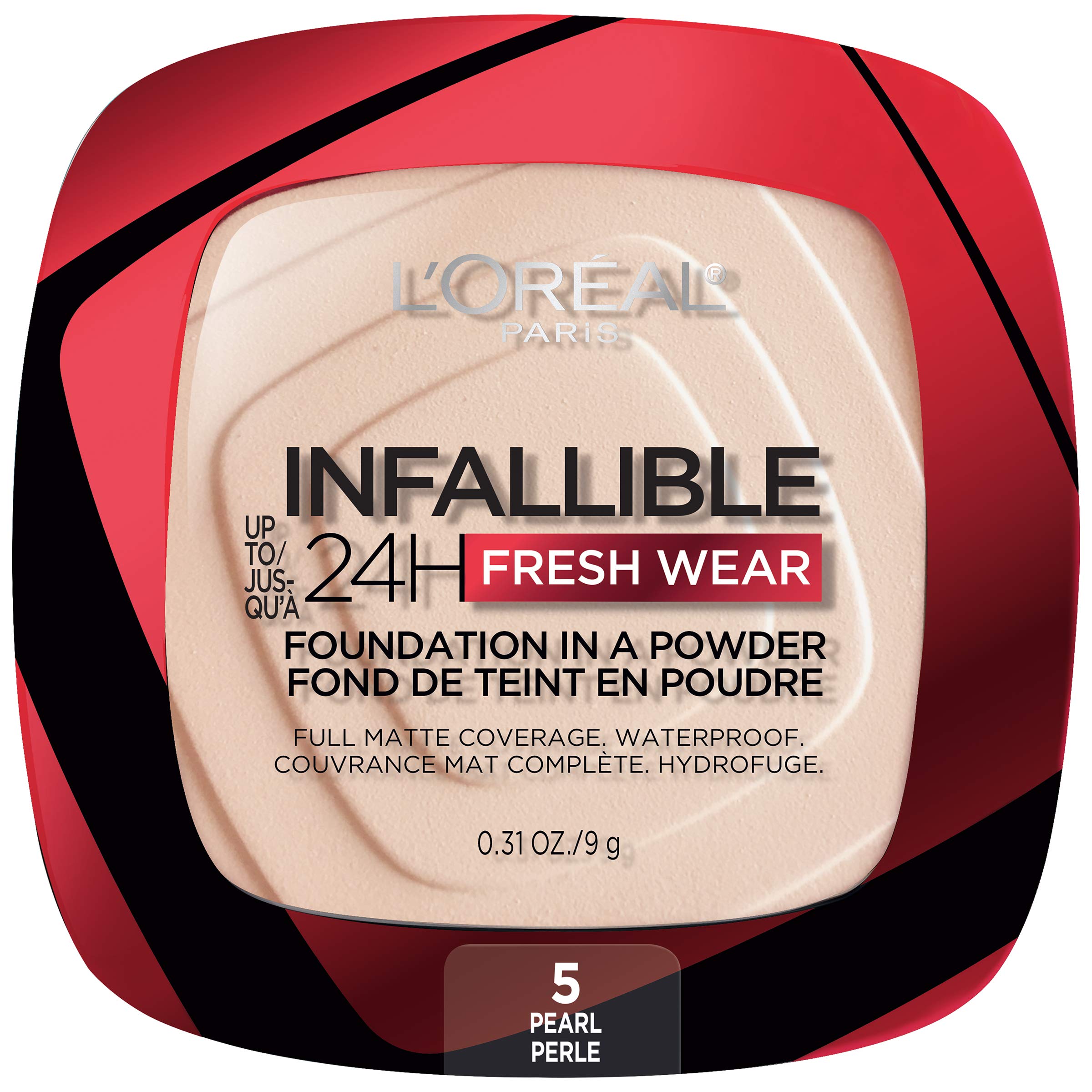 L'Oreal Paris Makeup Infallible Fresh Wear Foundation in a Powder, Up to 24H Wear, Waterproof, Ivory Buff, 0.31 oz.