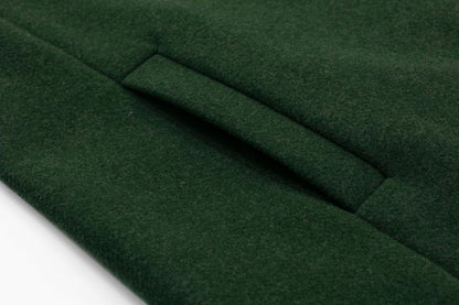 CHARTOU Women's Casual Thicken Wool Blend Stand Collar Single Breasted Pea Coat