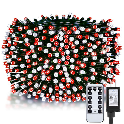 66FT 200 LED Christmas Tree Lights, Twinkle Fairy Lights String with 8 Flashing Modes String Lights for Indoor Bedroom Outdoor Christmas Trees Garland Wreath Holiday Decorations, Warm White