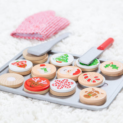 Melissa & Doug Slice and Bake Wooden Christmas Cookie Play Food Set