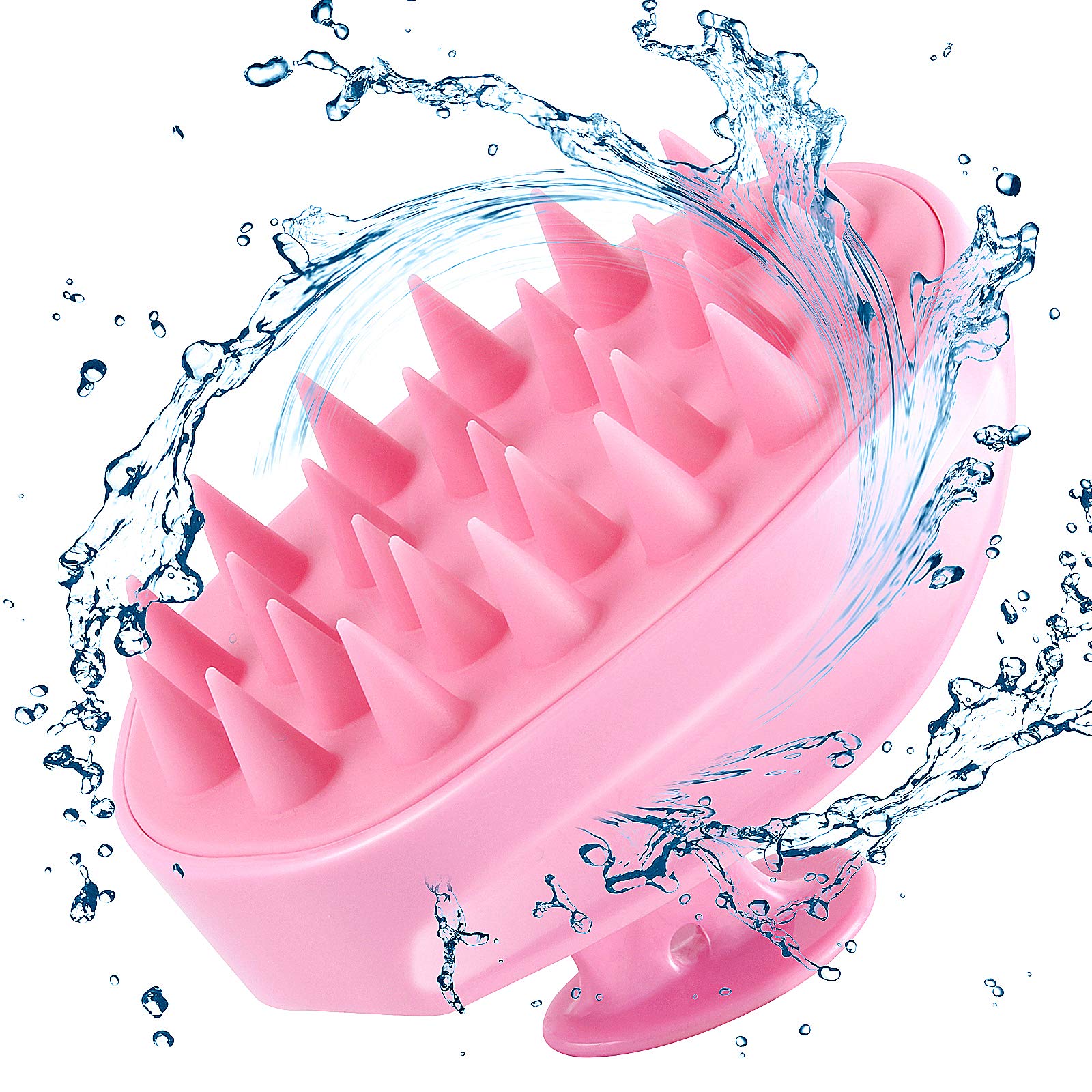 Scalp Massager Shampoo Brush, Hair Scalp Scrubber Shower Hair Brush Head Massager for Stress Relax Hair Growth, Dandruff Brush Scalp Exfoliator for Women Men Kids Pets, Black