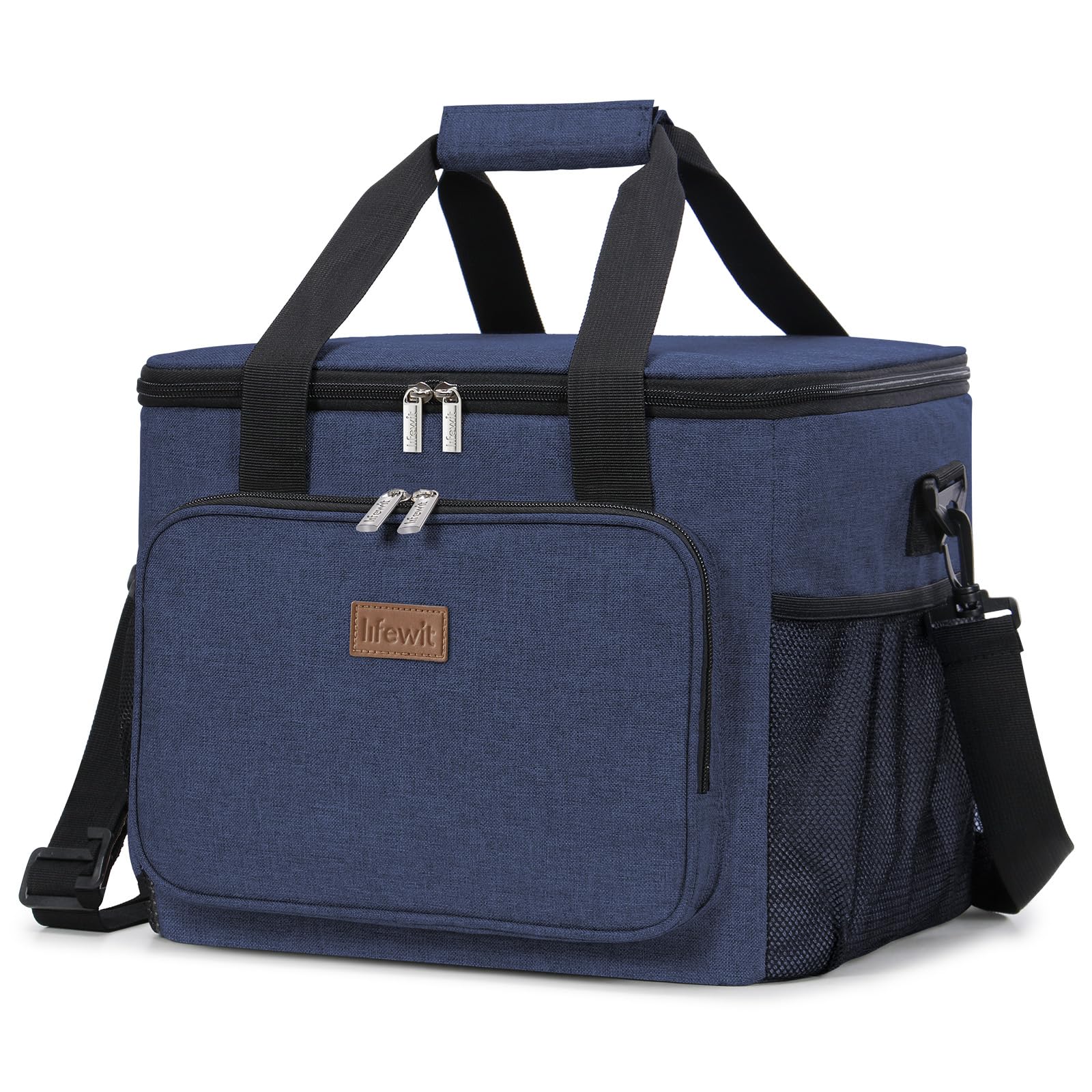 Lifewit Medium Lunch Bag Insulated Lunch Box Soft Cooler Cooling Tote for Adult Men Women, Black 12-Can (9L)