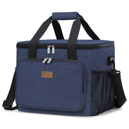 Lifewit Medium Lunch Bag Insulated Lunch Box Soft Cooler Cooling Tote for Adult Men Women, Black 12-Can (9L)