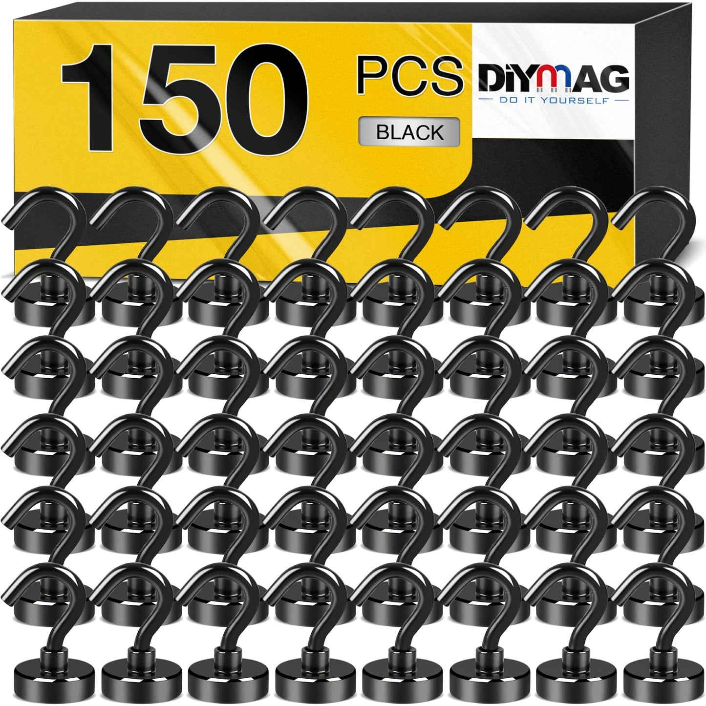 DIYMAG Magnetic Hooks, 30lbs+ Magnet Hook 2025 Cruise Cabin Ship Essentials Heavy Duty Strong Magnets Refrigerator Fridge Hanging for Classroom Beach Vacation Kitchen Grills Home 20 Pack (Silver)